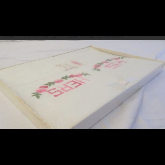 JC Penny’s His Hers white Pillow cases - Picture 3 of 5